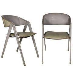 Great 1950's Pair Of Chairs By Jacques Adnet