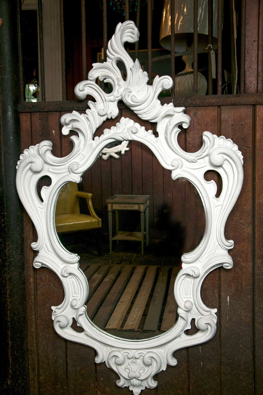 Dorothy Draper style Baroque Plaster Mirror 1