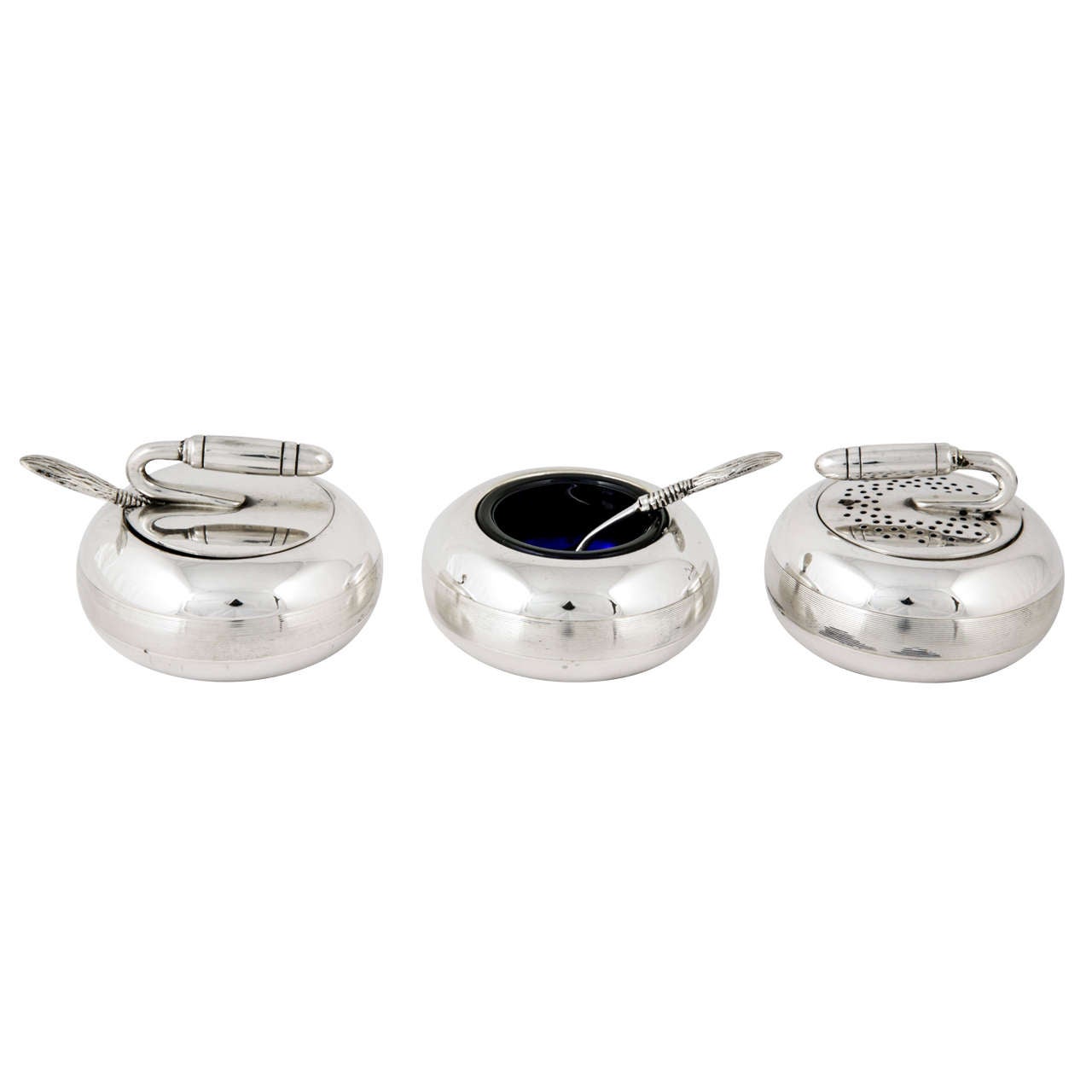 "Curling-stone" Condiment Set