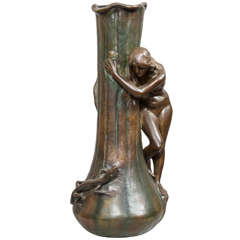 Art Nouveau Bronze Vase