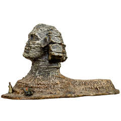 Vienna Bronze Sphinx Inkwell