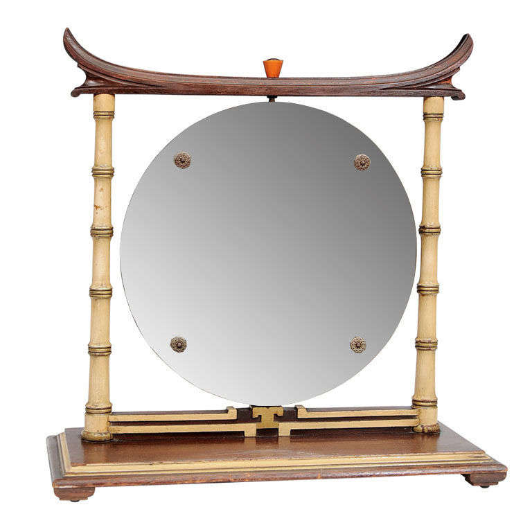Pair of Stunning James Mont Asian Design Vanity Mirrors For Sale