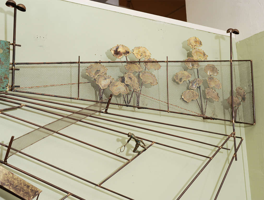 20th Century Tennis Court Wall  Sculpture by Jere