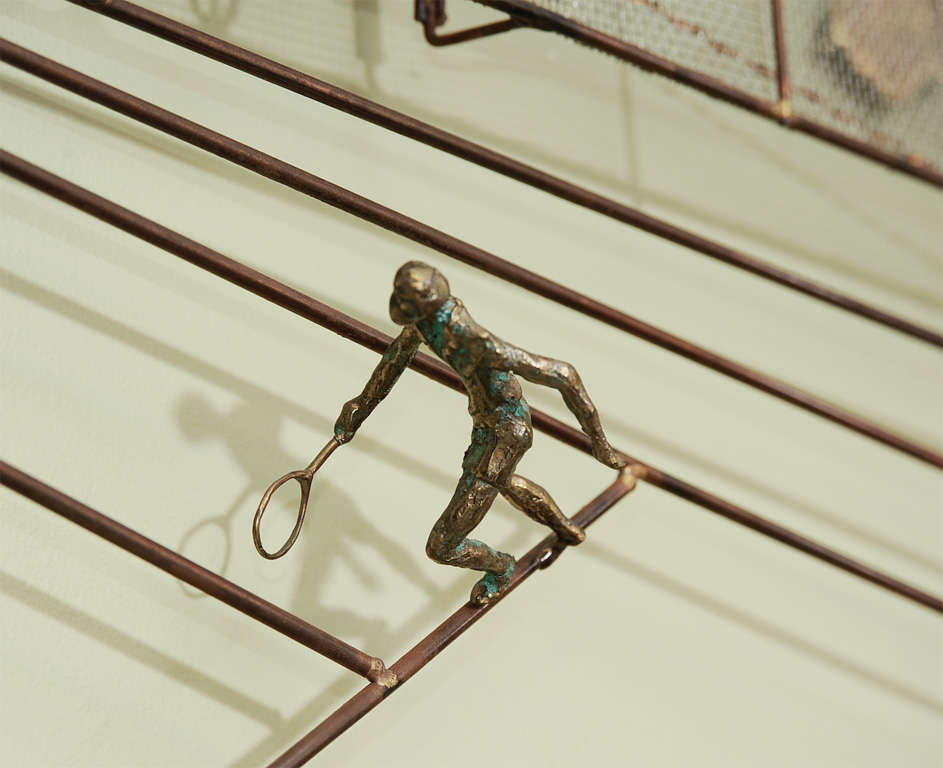 Tennis Court Wall  Sculpture by Jere 4