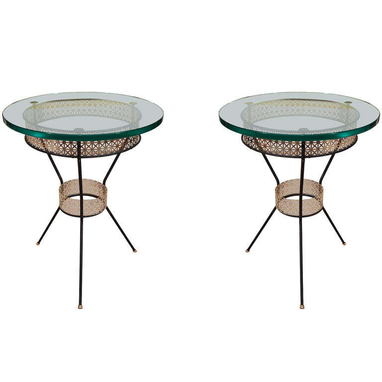 Pair of Lamp Tables by Koch, Metalcraft
