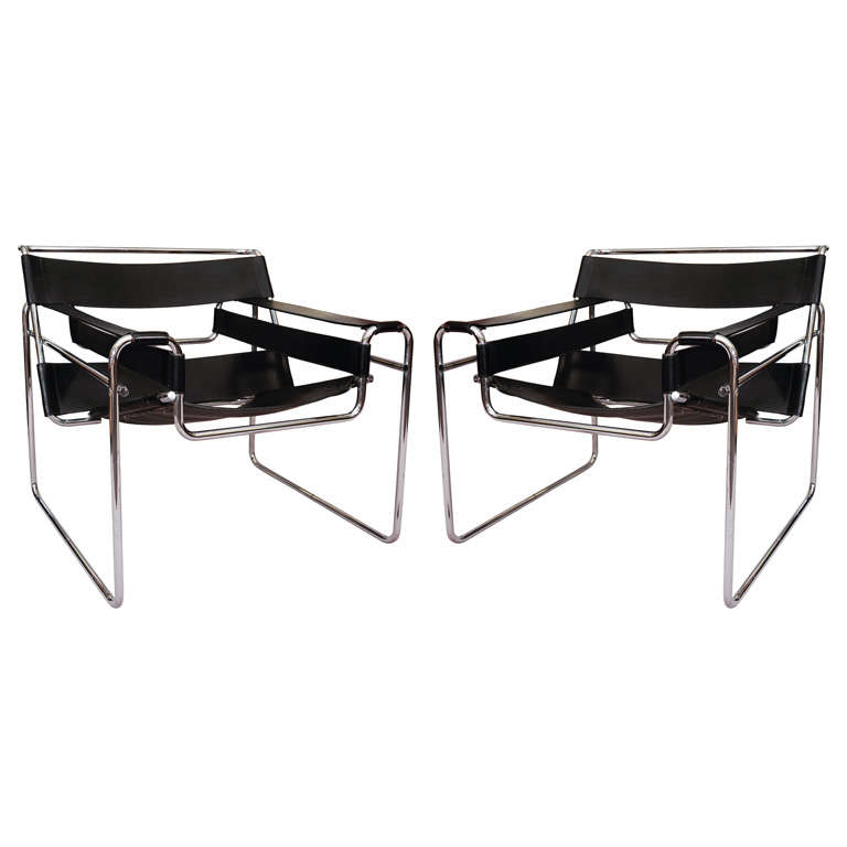 Pair of Vintage Wassily Chairs by Marcel Breuer