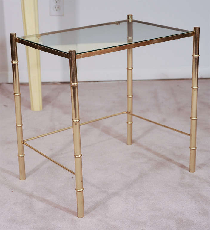 Set of Three Mid-Century Brass Nesting Tables In Excellent Condition In New York, NY