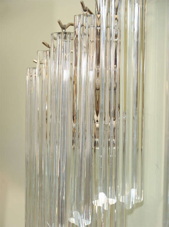Pair of Crystal Prism Sconces by Camer at 1stdibs