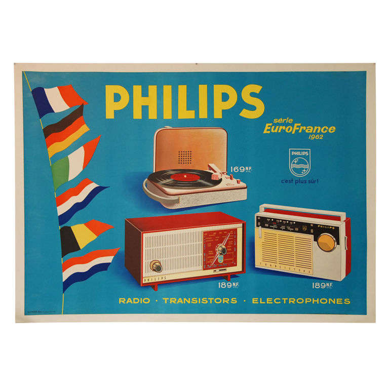 Vivid 1962 PHILIPS Poster For Sale