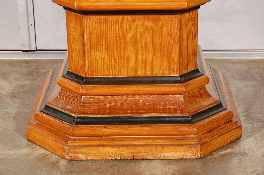 French Pr Octagonal Pedestals with Marble Tops For Sale