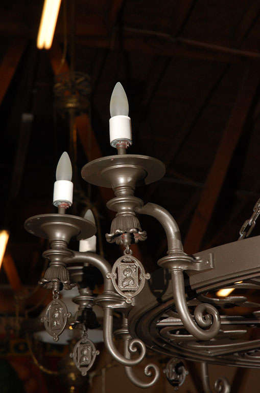 20th Century Large Gothic Style Hanging Light Fixture