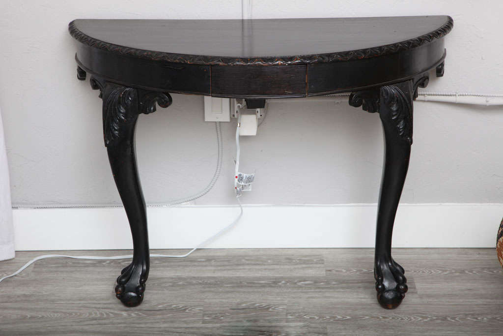 1920's Chippendale Foot Console Table