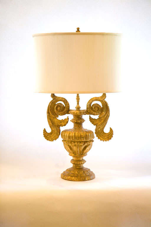 Gold Gilt Urn Lamp