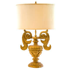 Gold Gilt Urn Lamp
