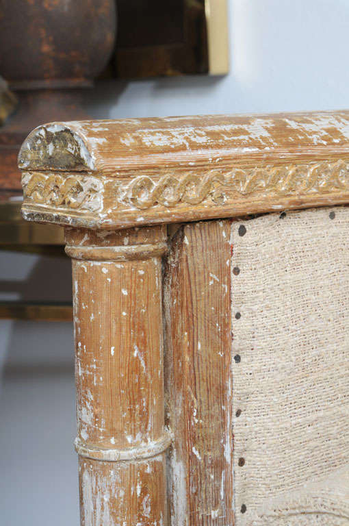 Early Gustavian Bench with beautiful carved decoration all around. For Sale 3