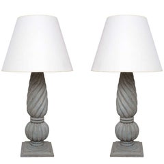 Painted Spindle Lamps