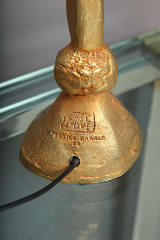 Gilt Bronze Dove Lamp by Pierre Casanove for Fondica 4