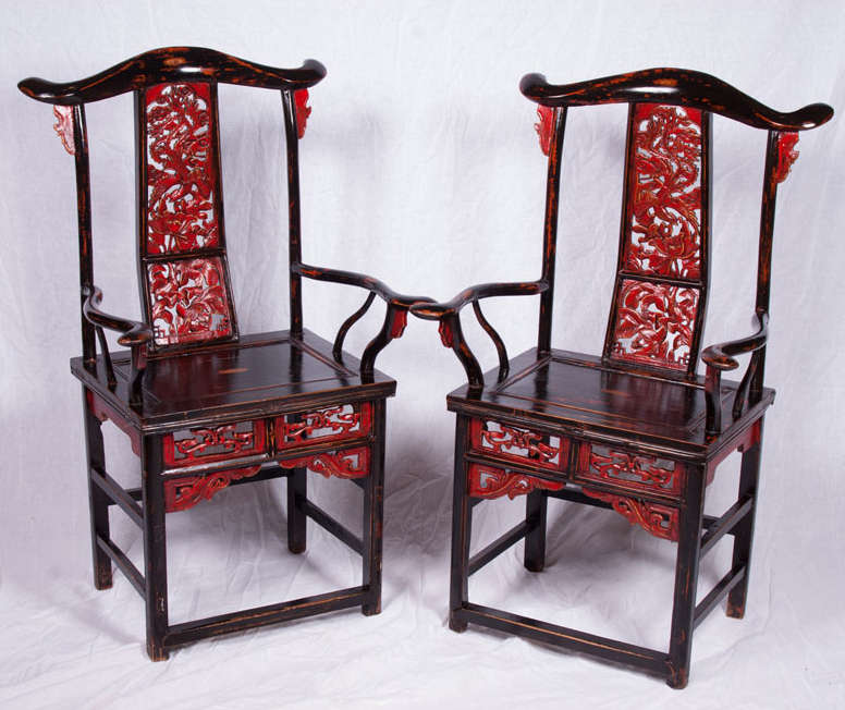 Pair of Chinese Scholar Chairs