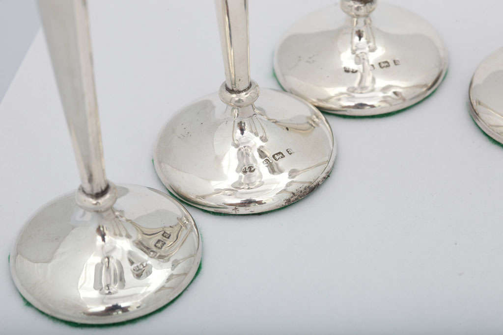 Rare set of Six, Matching, Sterling Silver  Bud Vases 5