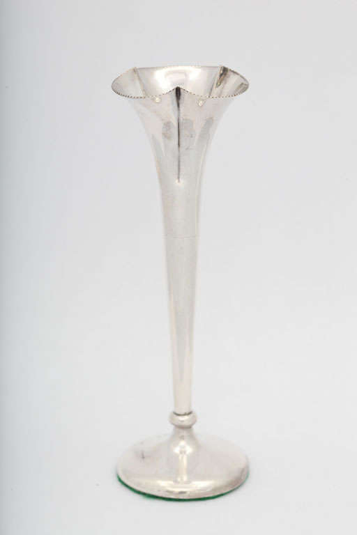 Rare set of Six, Matching, Sterling Silver Bud Vases at 1stdibs