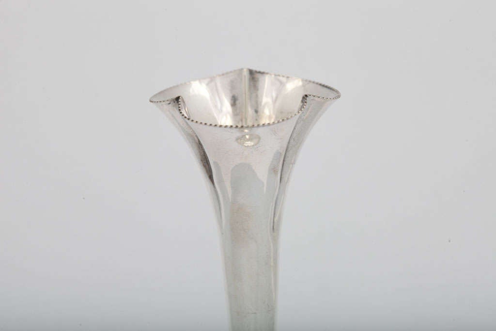 Rare set of Six, Matching, Sterling Silver Bud Vases at 1stdibs