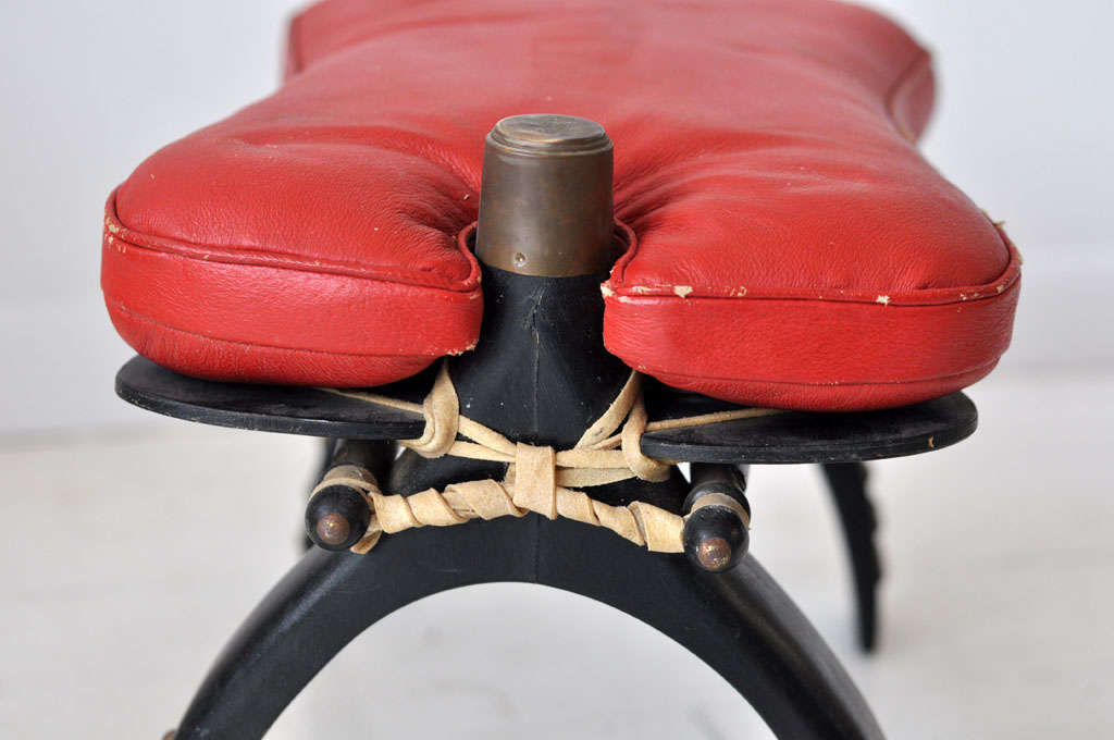 Moroccan Vintage Camel Saddle on Stand