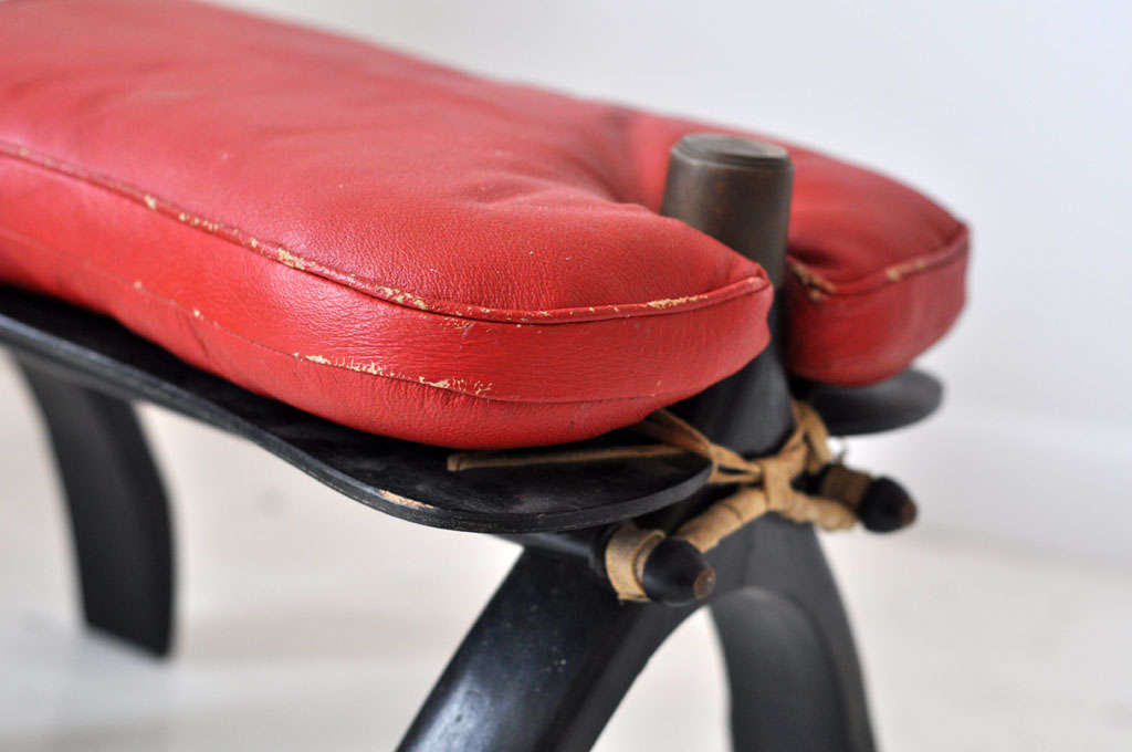 Vintage Camel Saddle on Stand 2