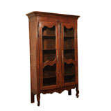 Louis XV Style Carved Fruitwood/Oak Bibliotheque