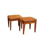 Pair of Continental Directoire  "Cheetah" Upholstered Benches