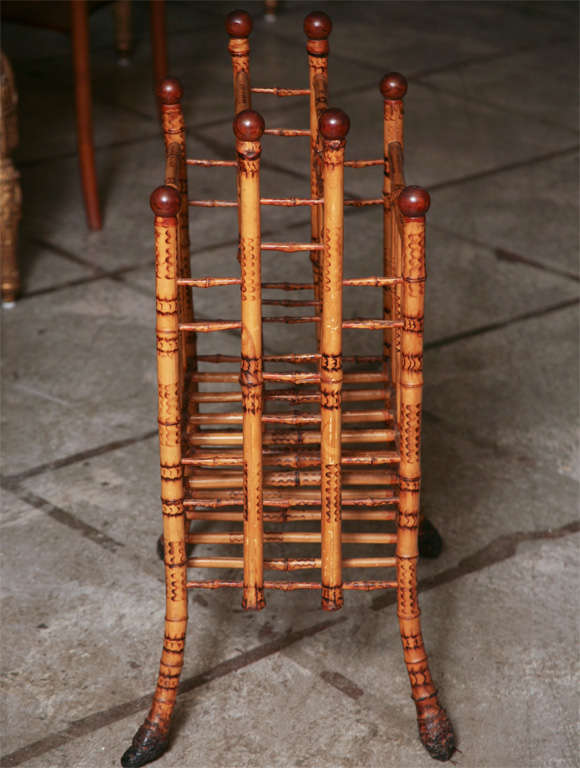 19th Century English Bamboo Magazine Stand In Good Condition In West Palm Beach, FL