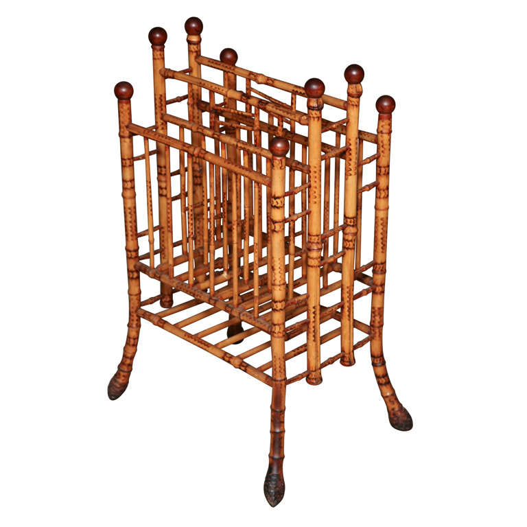 19th Century English Bamboo Magazine Stand