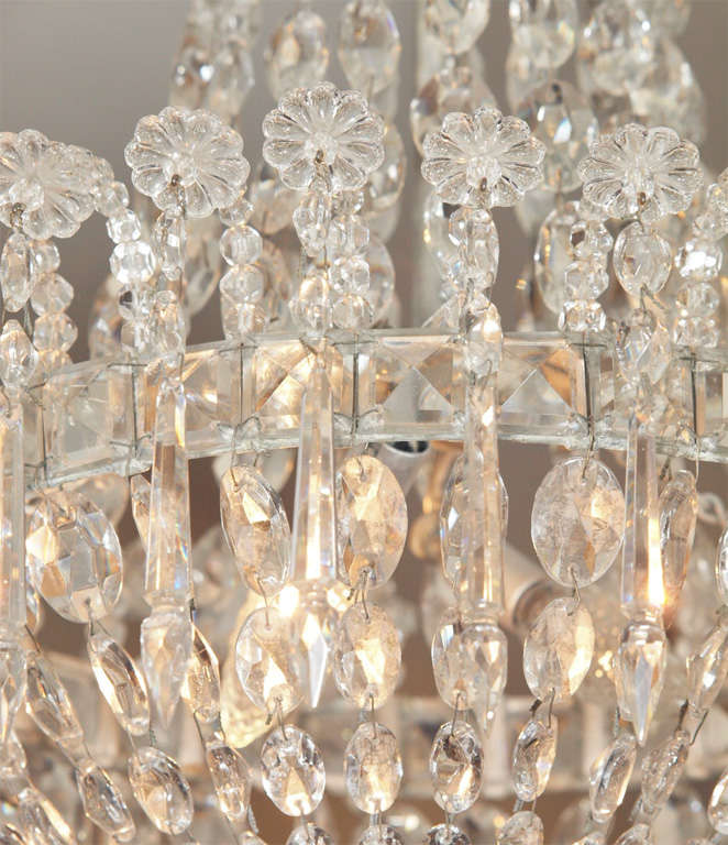 19th Century French Empire Crystal Chandelier For Sale