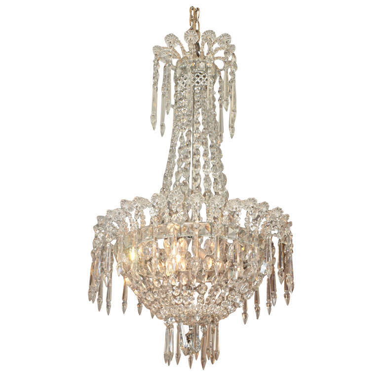 French Empire Crystal Chandelier For Sale