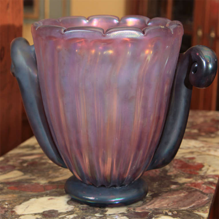 Large Lavender Murano Vase