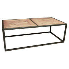 Vintage Walnut Parquet low table