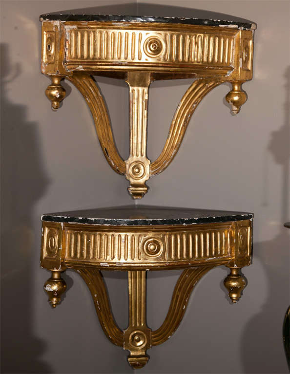 Pair of Corner Wall Shelves or Brackets