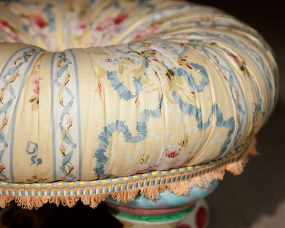 20th Century McKenzie Childs Ottoman