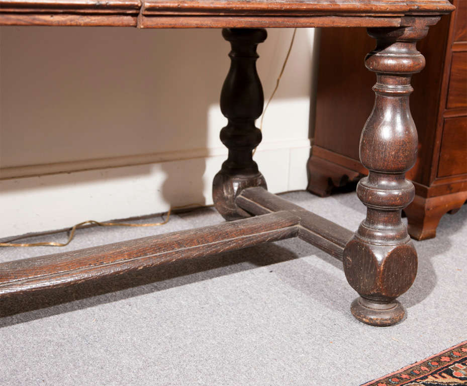 Inlaid Top Library Table with Two Drawers 3