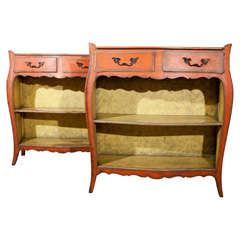 Pair of Orange  Bookcases