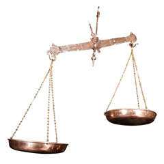 Antique Wonderful Rare Polished Steel Hanging Scales-Reduced from $2, 900