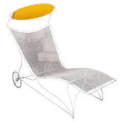Mid Century Iron Chaise