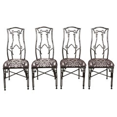 Four Faux Bamboo Chairs
