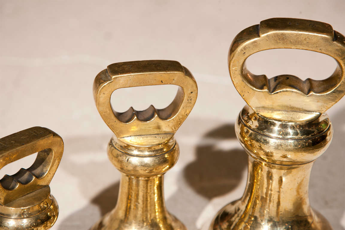 Set of Nine Rare Brass Bell Weights at 1stDibs 14 lb brass bell