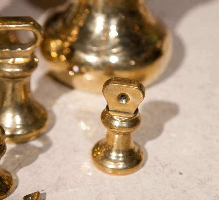 Set of Nine Rare Brass Bell Weights at 1stDibs 14 lb brass bell