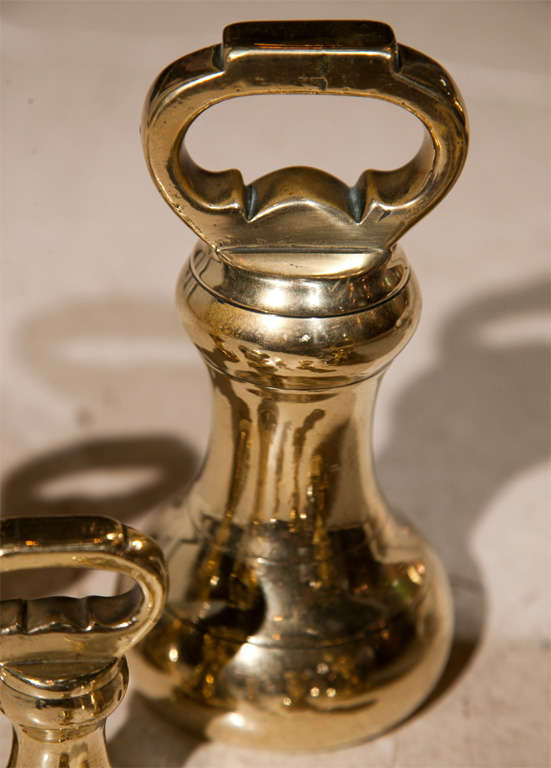 Set of Seven Rare Brass Bell Weights For Sale at 1stDibs
