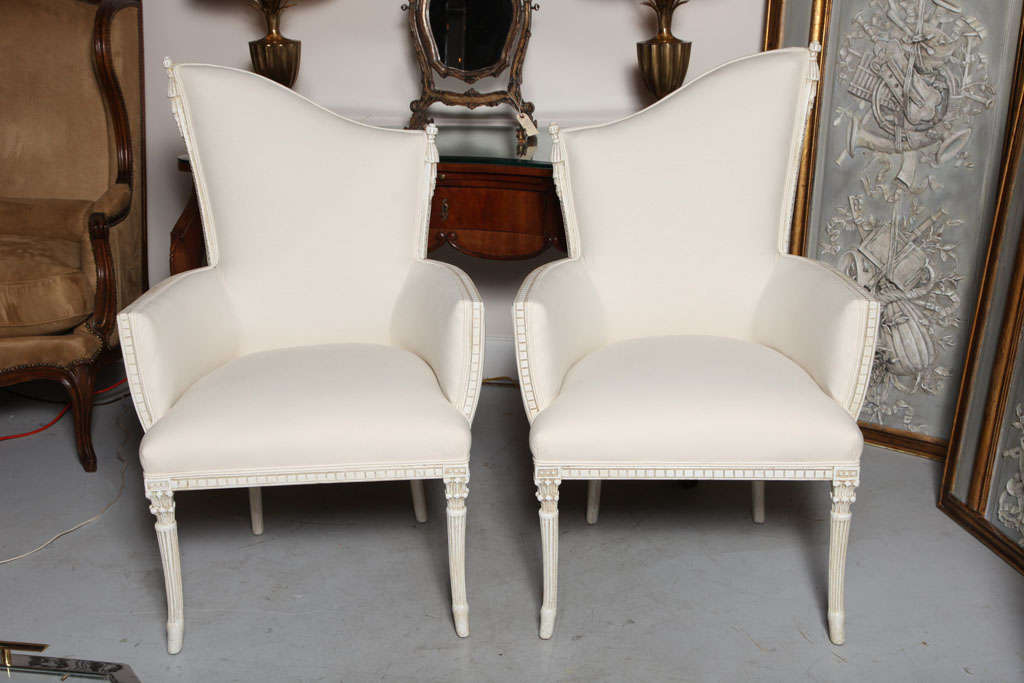 Pair Hollywood Regency , Dorothy Draper Style  Armchairs