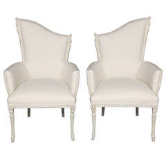 Pair Hollywood Regency , Dorothy Draper Style  Armchairs