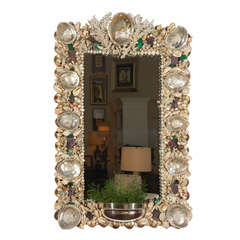 Shell and Gem Encrusted Mirror by Anthony Redmile