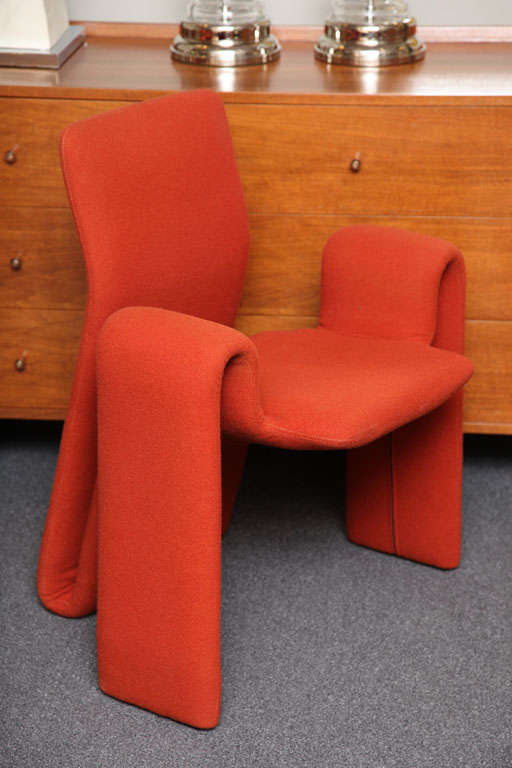 Futurist Fun 70's Olivier Mourgue style Ribbon Chairs