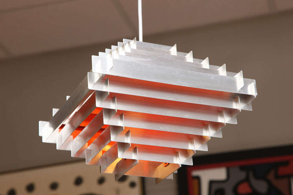 Exciting 60's Danish Double Pyramid Pendant